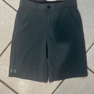 Under Armour youth boys Dark Gray Athletic Shorts